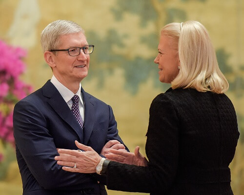 GINNI ROMETTY AND TIM COOK IN THE ADVISORY BOARD OF DONALD TRUMP'S PANEL FOR AI AND AUTOMATION
