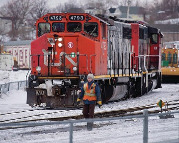 Canadian national rail workers stage strike 