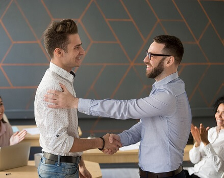 Greeting employees improves employee engagement 