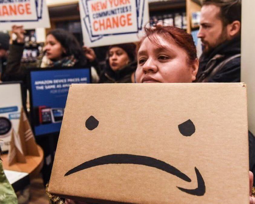Unions demand coronavirus protection for Amazon warehouse workers!